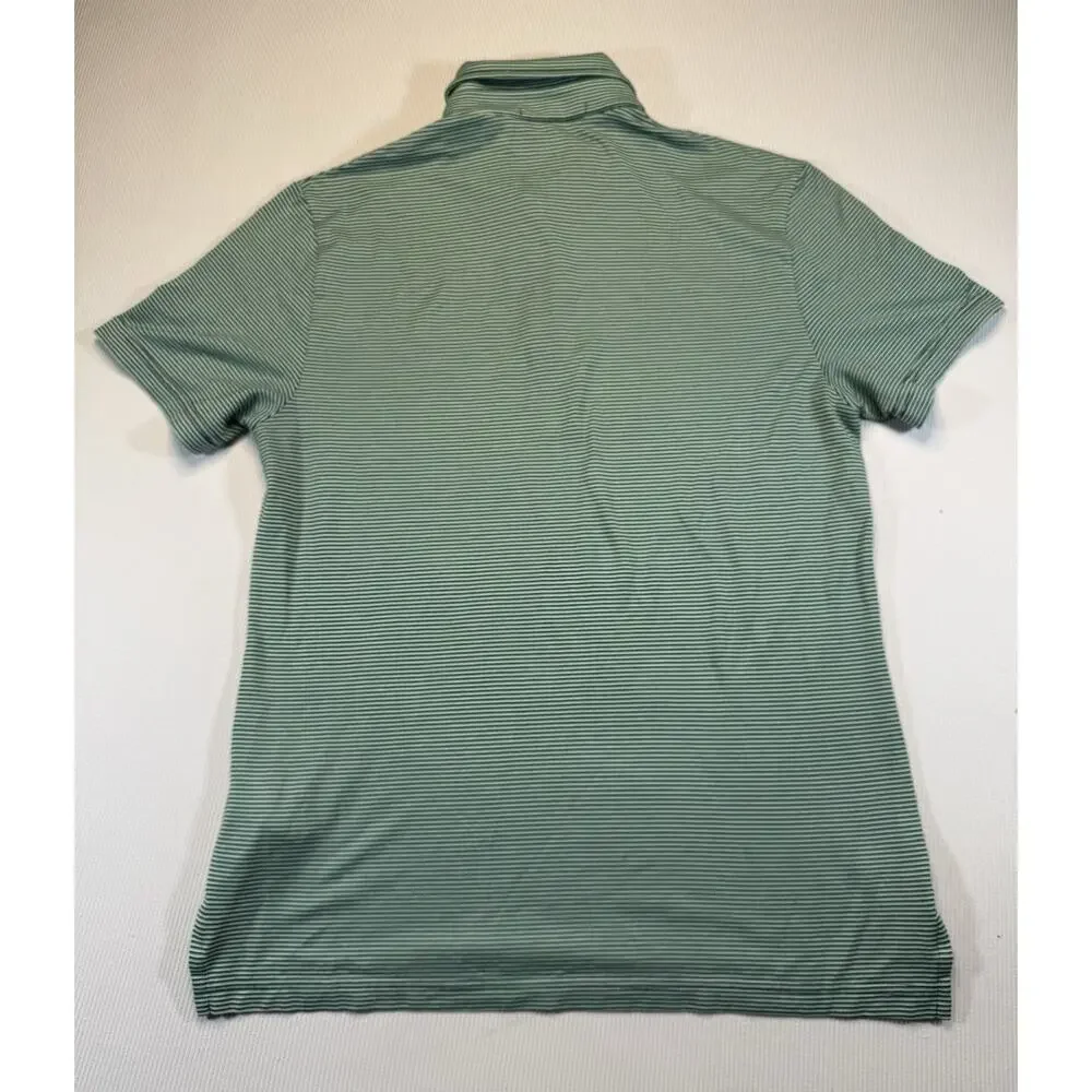 Polo Ralph Lauren Pro Fit Polo Shirt Men’s M Green Striped Cotton Blend Golf